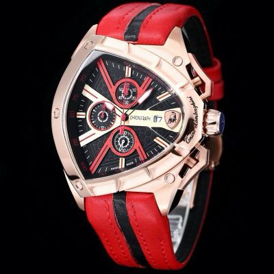 Tonino Lamborghini Factory Lamborghini quartz men's Rose gold Steel Case with white diamond diameter 46mm Watch